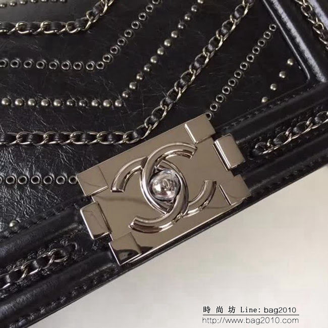 香奈兒CHANELCHANE2018FW款皺紋小牛皮單肩斜挎鏈條包 DSC2027